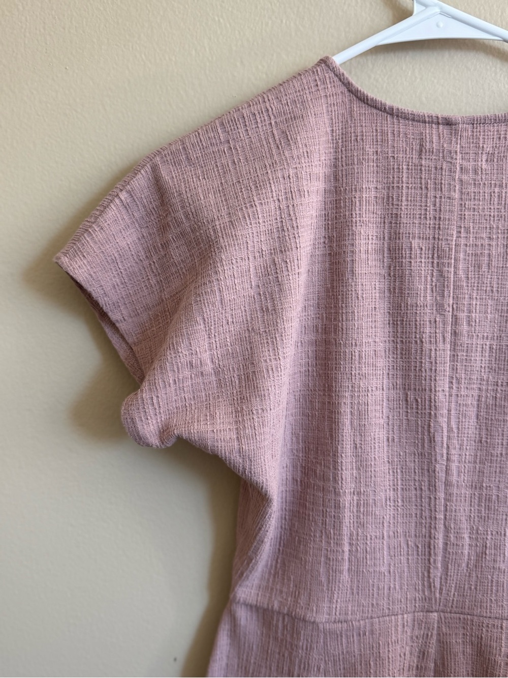Madewell Mauve Textured Wrap Dress Size XXS - Picture 5 of 7